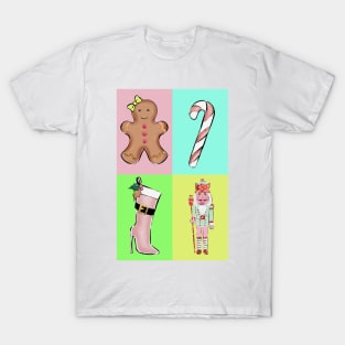 Pastel Pop Art Christmas T-Shirt